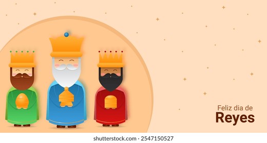 Vector illustration of Happy Epiphany social media template