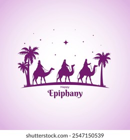 Vector illustration of Happy Epiphany social media template