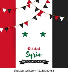 Vector Illustration For Happy Evacuation Day Syria