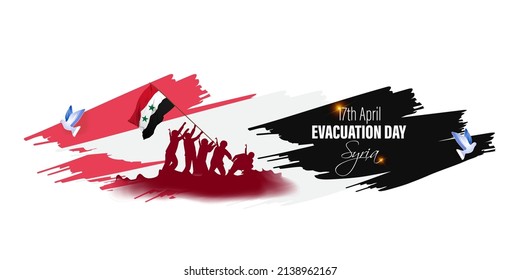 Vector Illustration For Happy Evacuation Day Syria