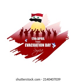 Vector Illustration For Happy Evacuation Day Syria