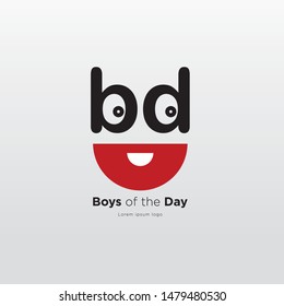 Vector Illustration of happy face boy for logo using superhero masker