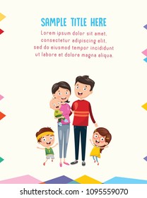 Vector Illustration Of Happy Family