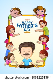 vector illustration of Happy Father's Day greetings background