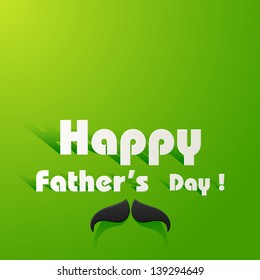 vector illustration of Happy Father's Day background with mustache