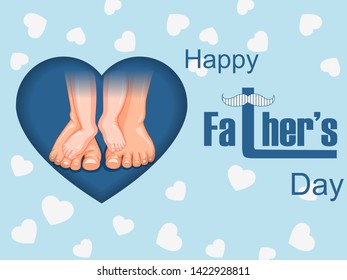 vector illustration of Happy Father's Day holiday celebration greetings background