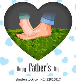 vector illustration of Happy Father's Day holiday celebration greetings background