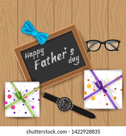 vector illustration of Happy Father's Day holiday celebration greetings background