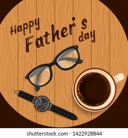 vector illustration of Happy Father's Day holiday celebration greetings background