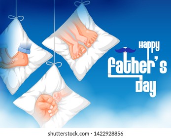 vector illustration of Happy Father's Day holiday celebration greetings background