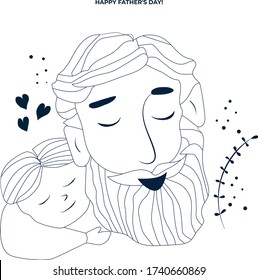 vector  illustration of Happy Father's Day holiday