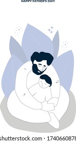 vector  illustration of Happy Father's Day holiday