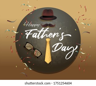 vector illustration for Happy fathers day sale / offer banner with theme icons & symbol 