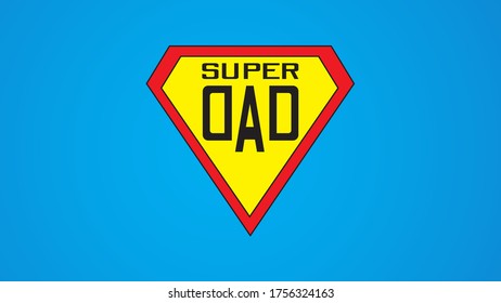 vector illustration of happy father's day. super dad