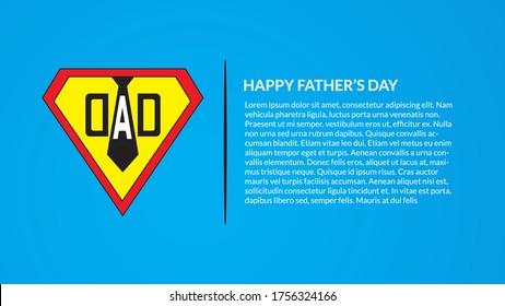 vector illustration of happy father's day. super dad