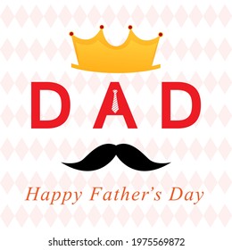 vector illustration of Happy Father's Day holiday celebration greetings background