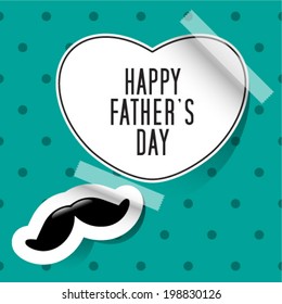 Vector illustration of Happy Father's Day stickers