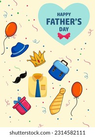 vector illustration of Happy Father's Day greetings background