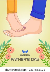 vector illustration of Happy Father's Day greetings background