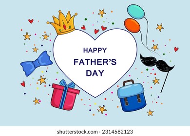 vector illustration of Happy Father's Day greetings background