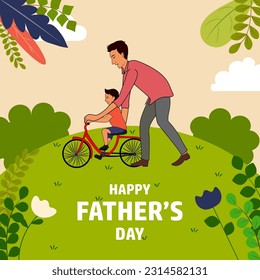 vector illustration of Happy Father's Day greetings background