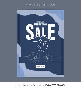 Vector illustration of Happy Father's Day Sale social media feed template