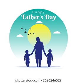 Vector illustration of Happy Father's Day social media template