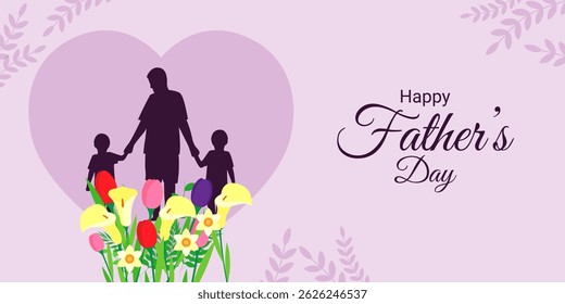 Vector illustration of Happy Father's Day social media template