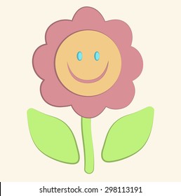 vector illustration Happy Flower