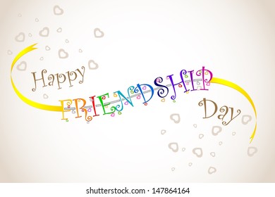 vector illustration of Happy Friendship Day band