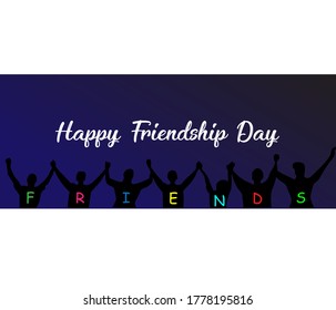 vector illustration of Happy friendship day.