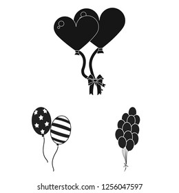 Vector illustration of happy and fun logo. Collection of happy and balloon stock vector illustration.