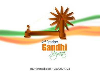 Vector illustration of Happy Gandhi Jayanti social media feed template