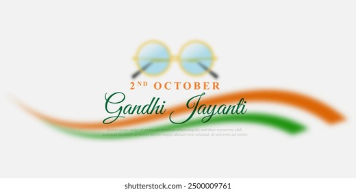 Vector illustration of Happy Gandhi Jayanti social media feed template