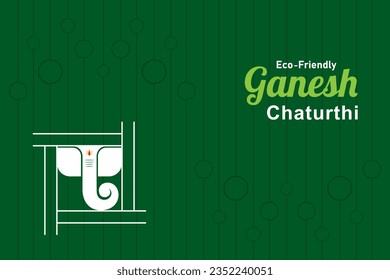 Vector  Illustration of Happy Ganesh Chaturthi text and Ganesh with a background for banner, template, post, and invitation card design