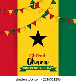 vector illustration for happy Ghana independence day 