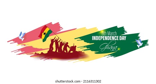 vector illustration for happy Ghana independence day 