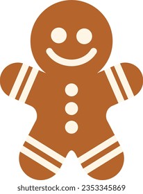 Vektorgrafik eines glücklichen Lebkuchenmannes