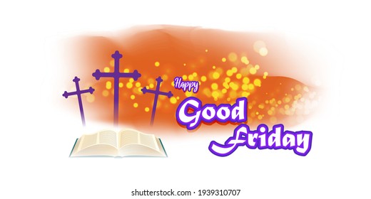 vector illustration for happy Good Friday on abstract background