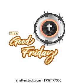 vector illustration for happy Good Friday on abstract background