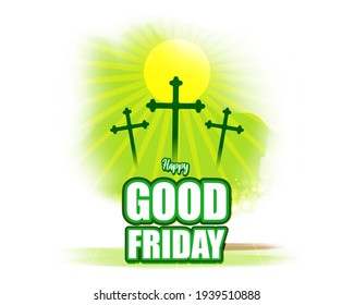 vector illustration for happy Good Friday on abstract background