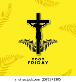 Vector illustration of Happy Good Friday social media template