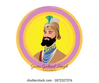 Vector Illustration of Happy Guru Gobind Singh Jayanti festival for Sikh celebration