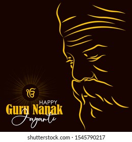 Vector illustration for happy guru nanak jayanti.