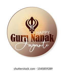 Vector illustration for happy guru nanak jayanti.