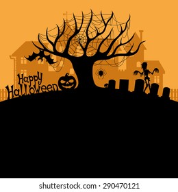 Vector illustration. Happy Halloween.