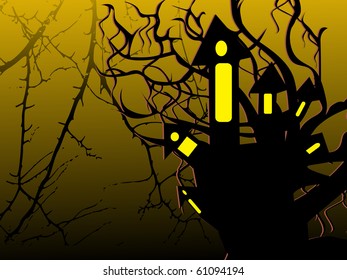 vector illustration of happy halloween background