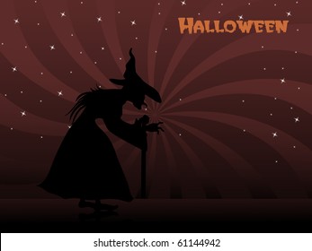 vector illustration of happy halloween background