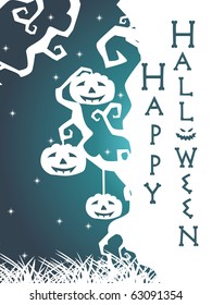vector illustration of happy halloween background, illustration