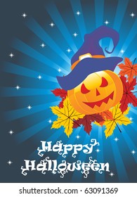 vector illustration of happy halloween background, illustration